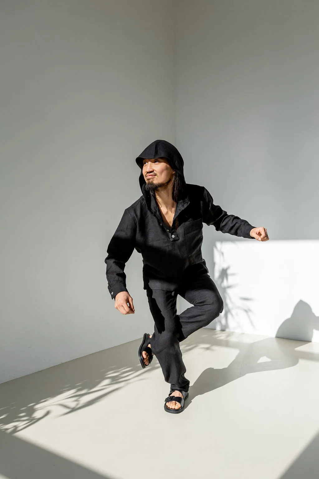 Men's linen hoodie