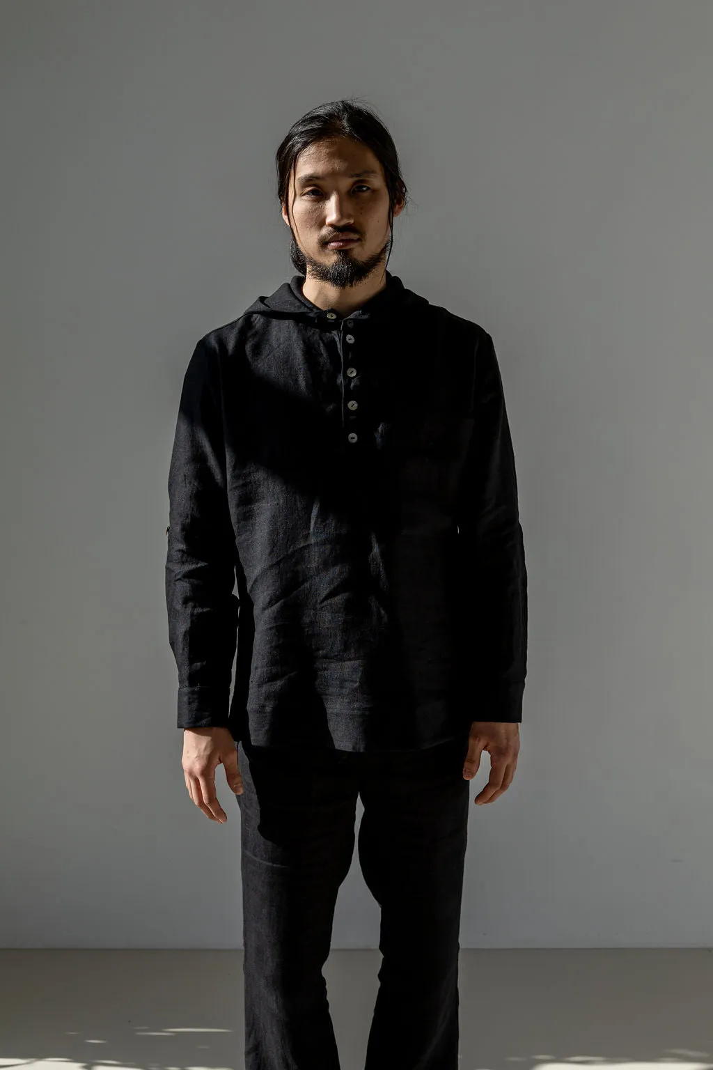 Men's linen hoodie