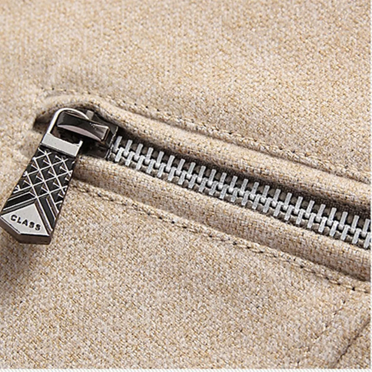 Men's Pea Coats Stand Collar Single-Breasted Trench Jackets Fall Winter Zipper Pocket Work Dress Overcoat Plus Size