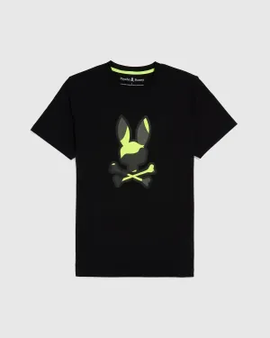 Men's Psycho Bunny Plano Camo Print Graphic Tee Black