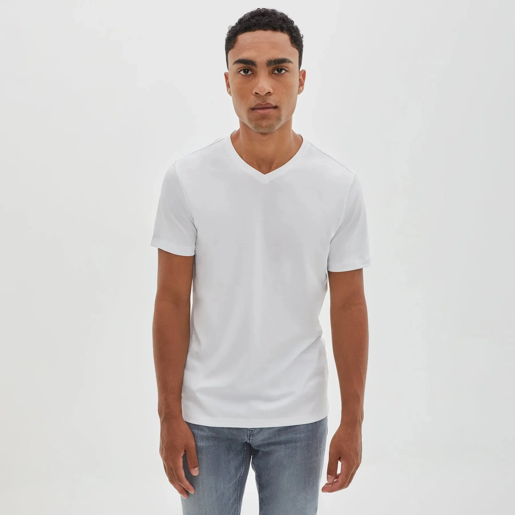 Men's Robert Barraket Georgia V-Neck T-shirt - White