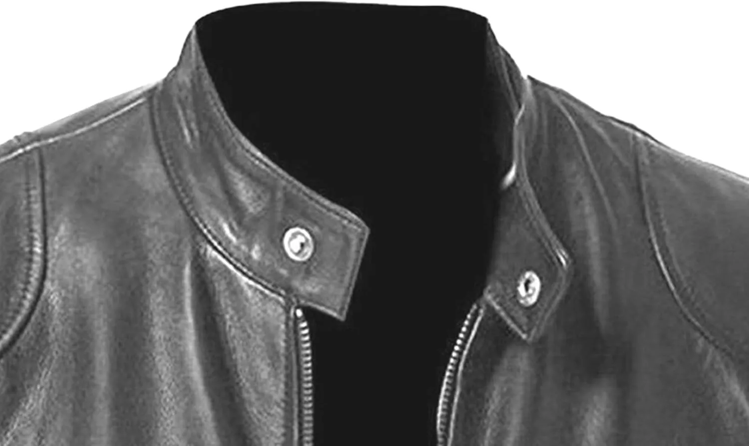 Mens Stand Collar Leather Jacket Casual Biker Motorcycle PU Jackets Slim Fit Motorcyle Lightweight Coat
