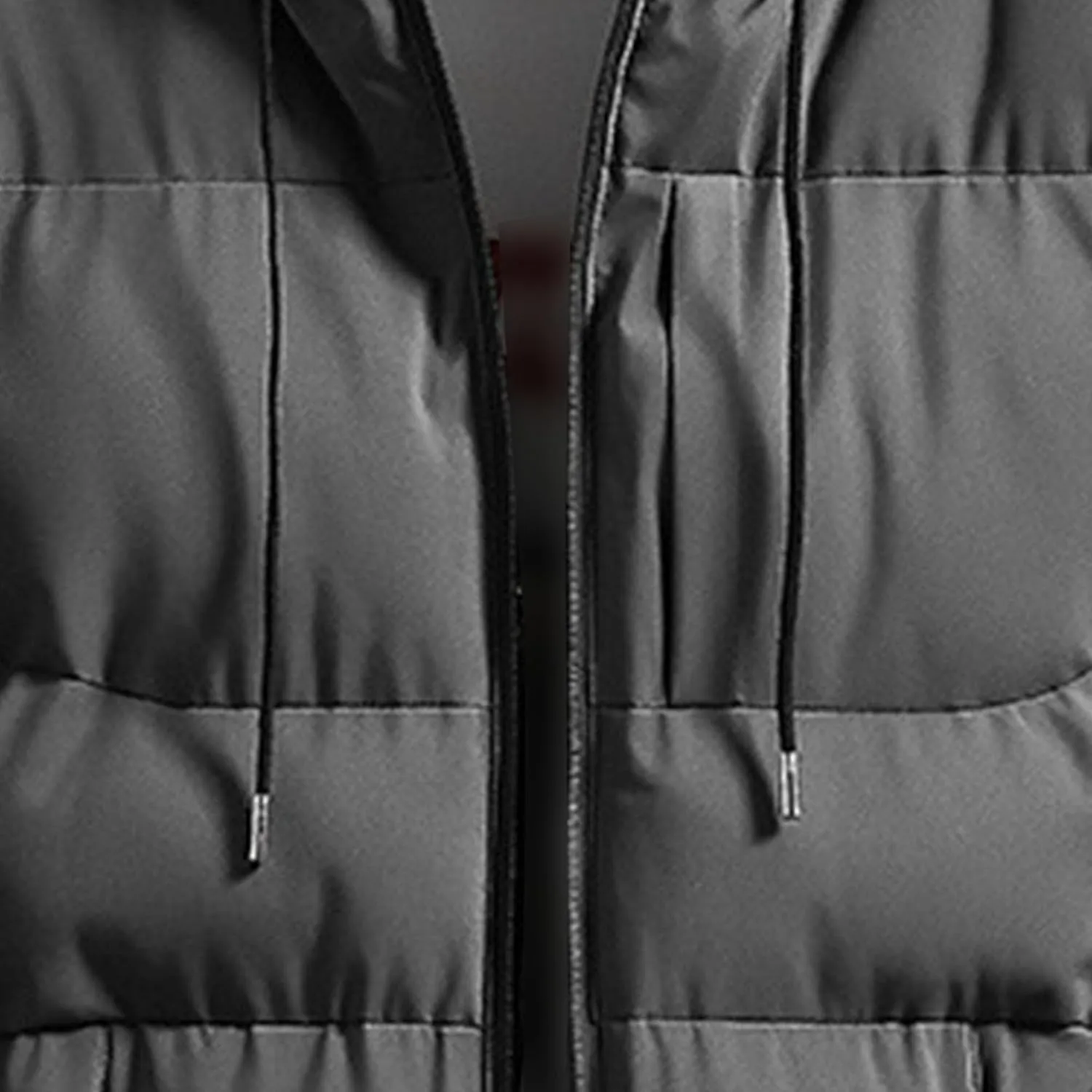 Men's Winter Coats Thermal Puffer Jacket Zip Up Thicken Warm Padded Jacket Windproof Waterproof Cotton Down Coats