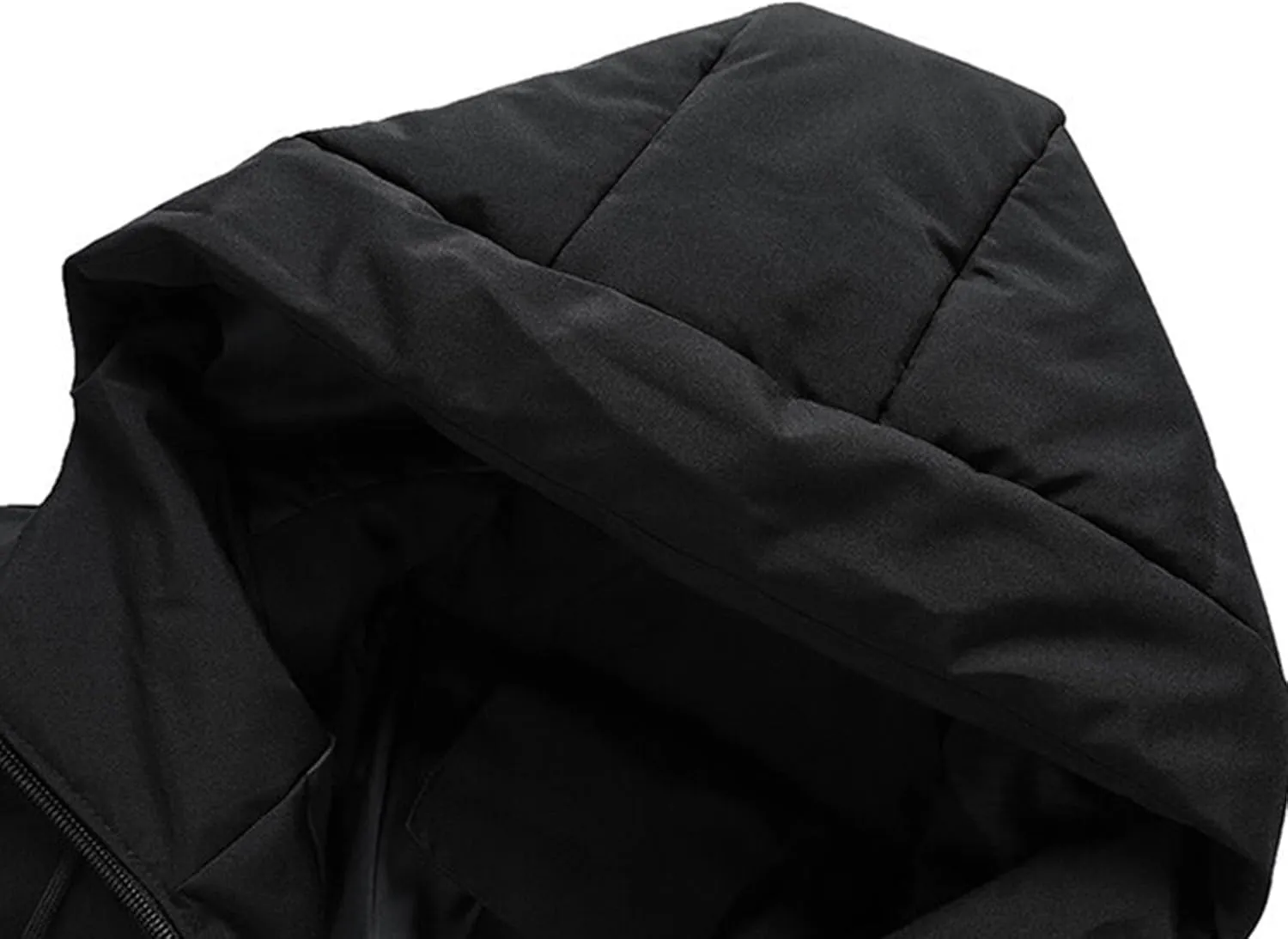 Men's Winter Coats Thermal Puffer Jacket Zip Up Thicken Warm Padded Jacket Windproof Waterproof Cotton Down Coats