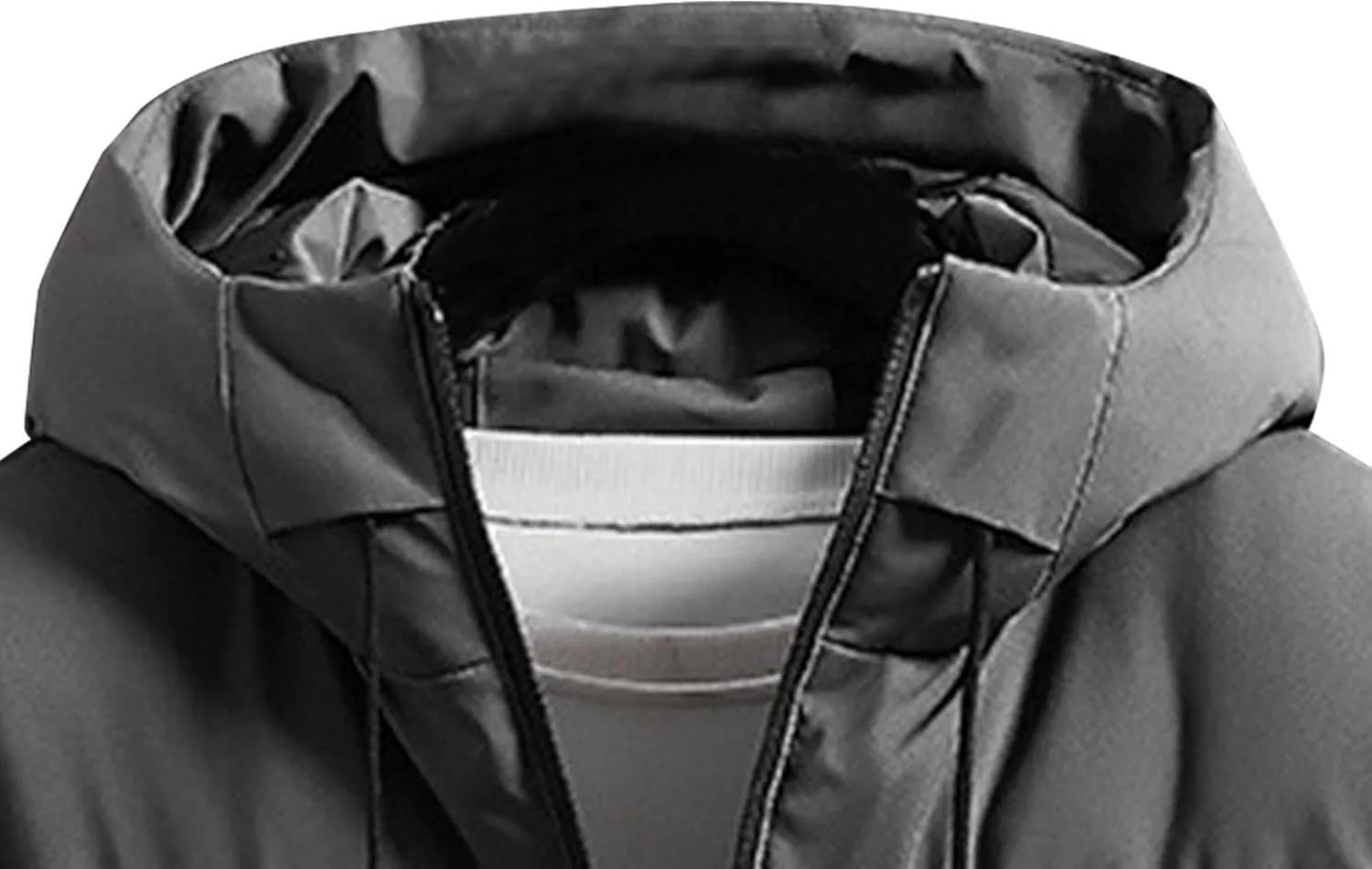 Men's Winter Coats Thermal Puffer Jacket Zip Up Thicken Warm Padded Jacket Windproof Waterproof Cotton Down Coats