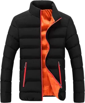 Men's Winter Jackets Lightweight Puffer Quilted Jacket Zip up Padded Coat Packable Down Jacket Insulated Jacket