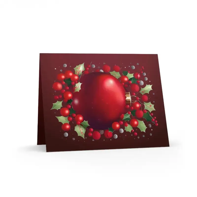 Merry Christmas Greeting Cards Matching White Envelopes