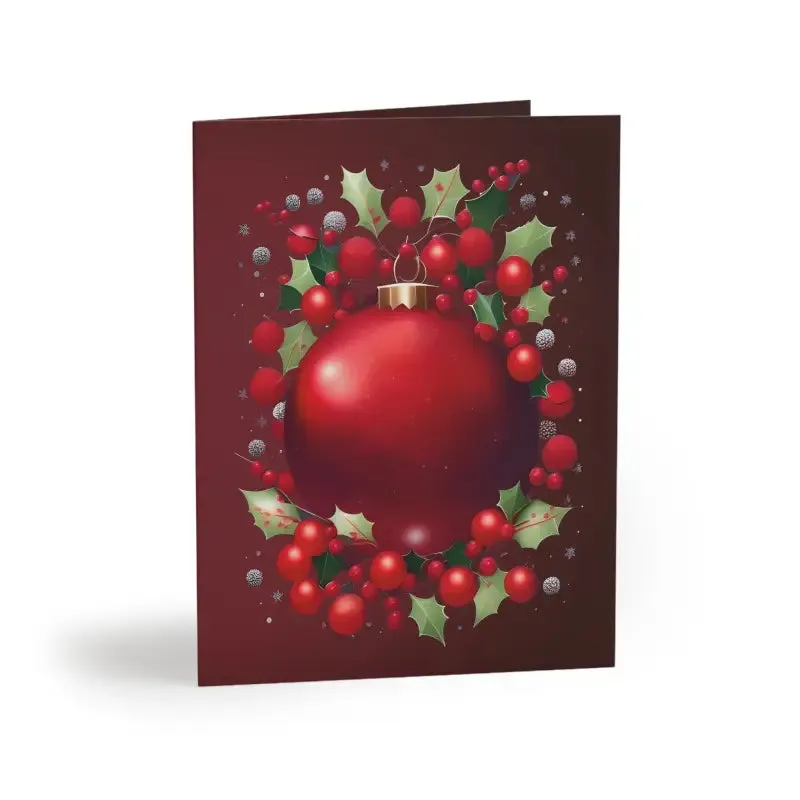 Merry Christmas Greeting Cards Matching White Envelopes