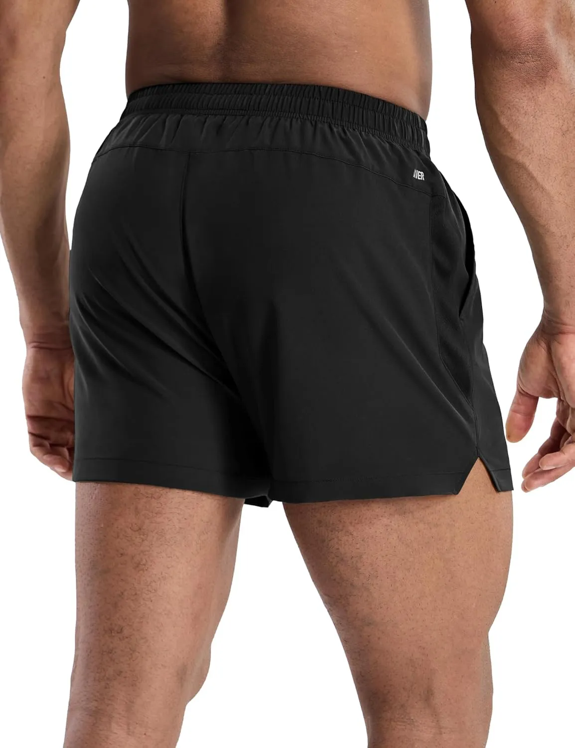 MIER Mens 3 Inch Shorts for Athletic Running Dry Fit Lightweight Workout Gym Active Shorts with Brief Liner, Pockets