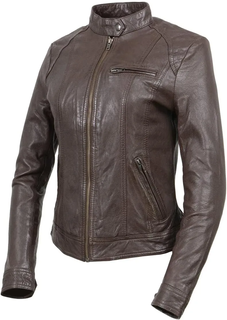 Milwaukee Leather Women's Premium Leather Casual Fashion Jackets SFL