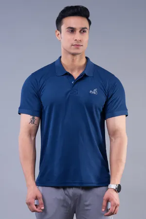 MINIMAL BUZZ CLASSIC POLO T-SHIRTS - NAVY (D)