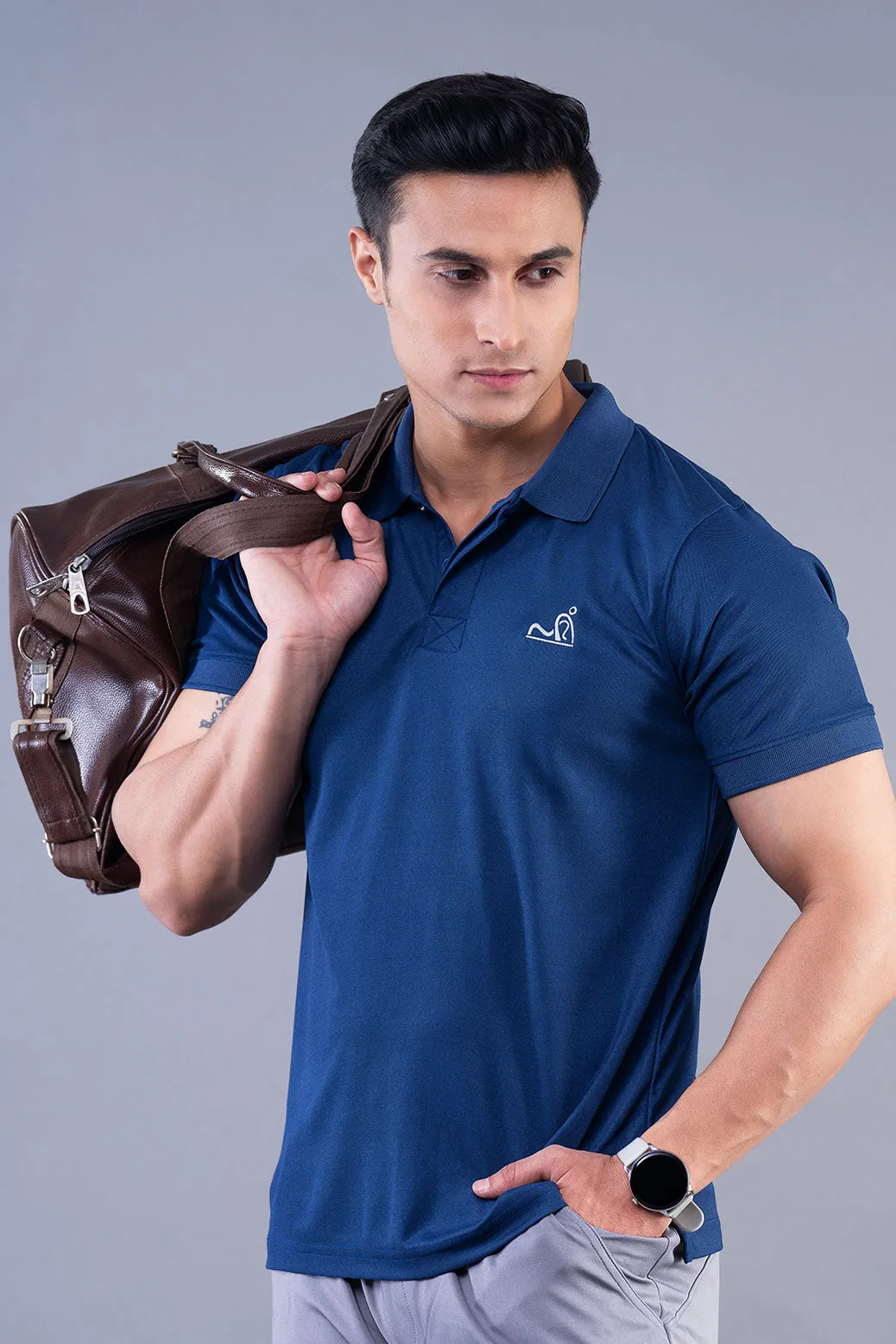 MINIMAL BUZZ CLASSIC POLO T-SHIRTS - NAVY (D)