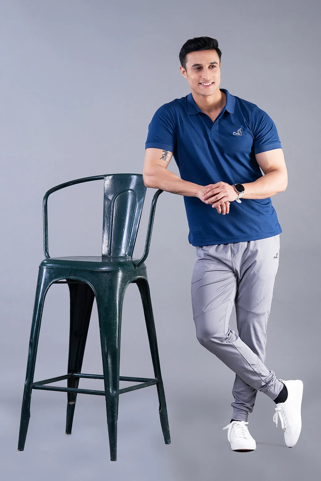 MINIMAL BUZZ CLASSIC POLO T-SHIRTS - NAVY (D)