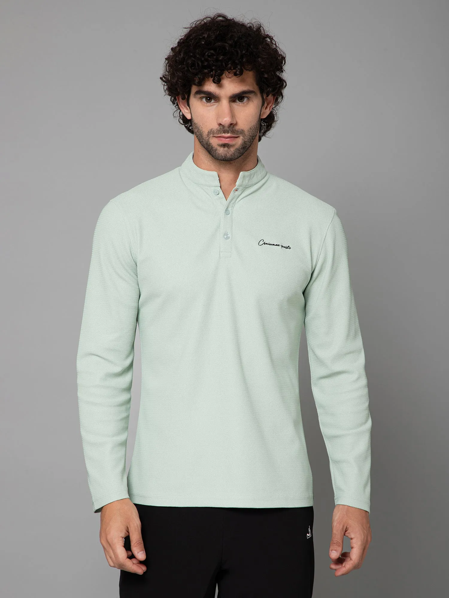 MINIMAL BUZZ THE HENLEY T-SHIRT-PISTA