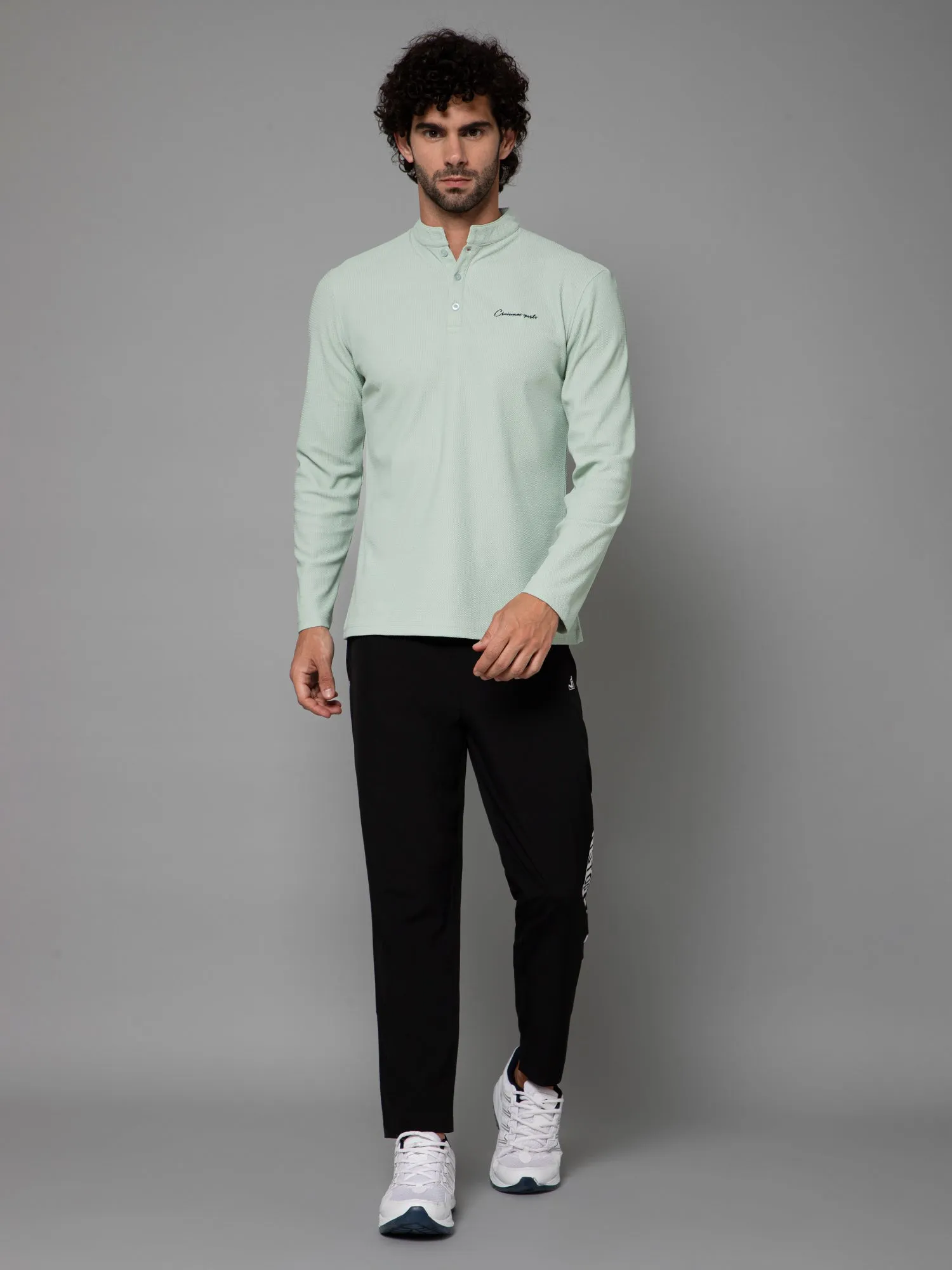 MINIMAL BUZZ THE HENLEY T-SHIRT-PISTA