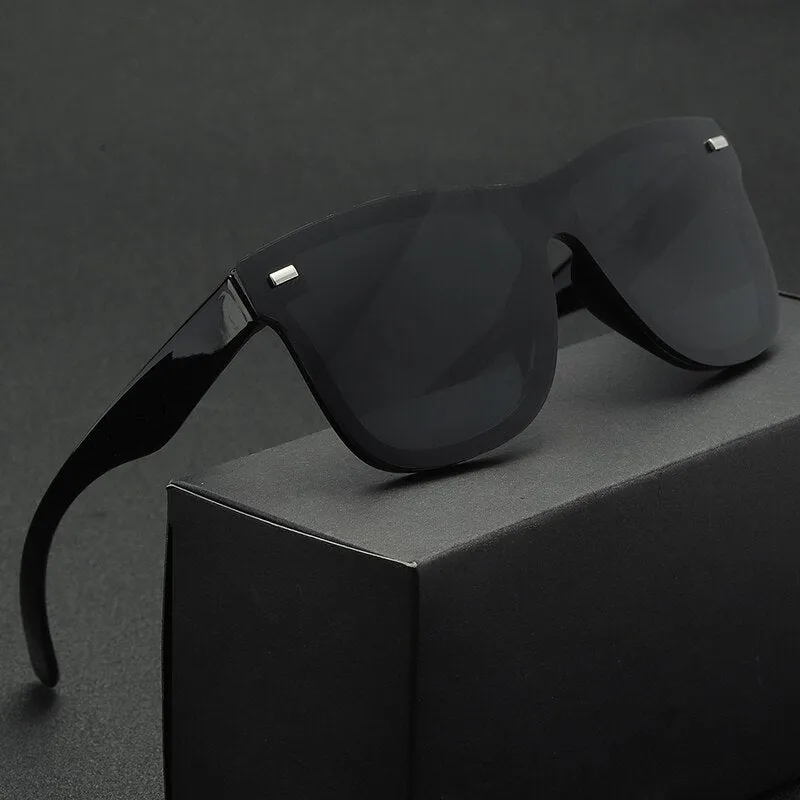 Mirror Rimless Square Sunglasses