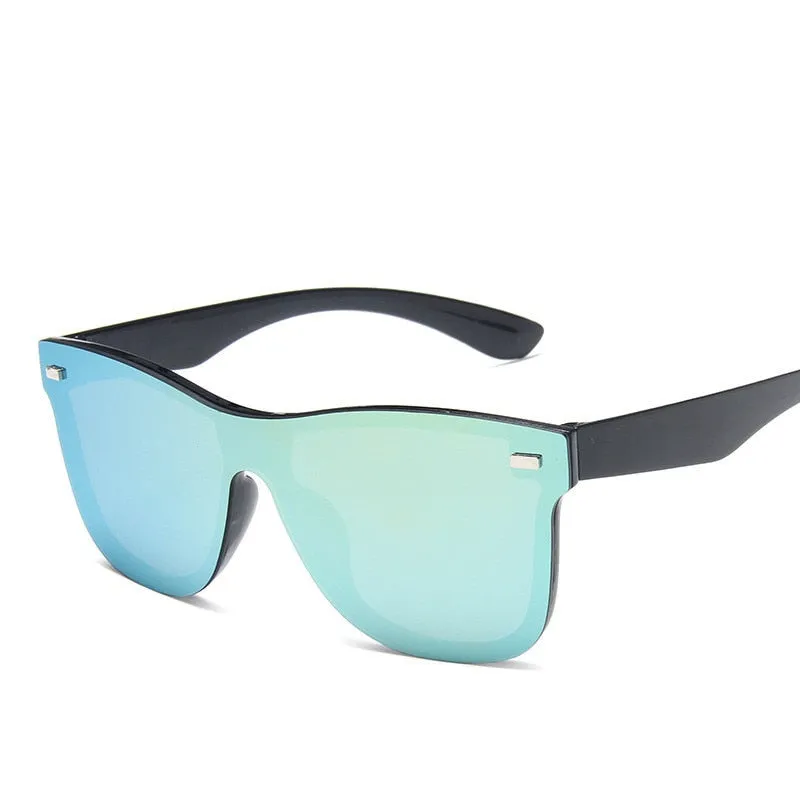 Mirror Rimless Square Sunglasses