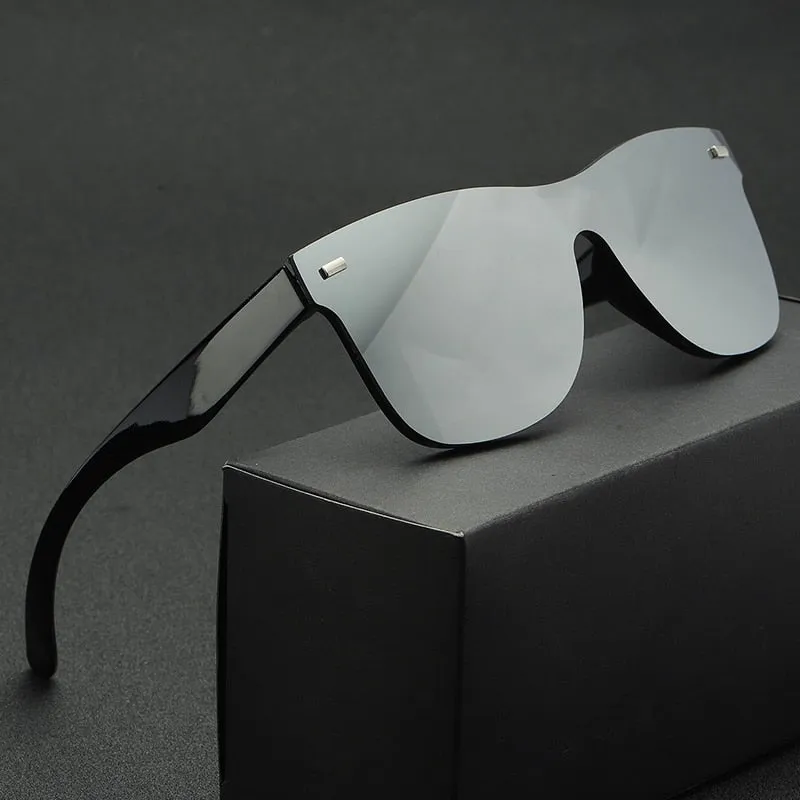 Mirror Rimless Square Sunglasses