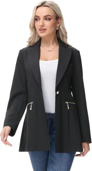 MODFUL Women's Casual Open Front Blazer Jacket for Lady with Notch Lapel Work Office Outfit