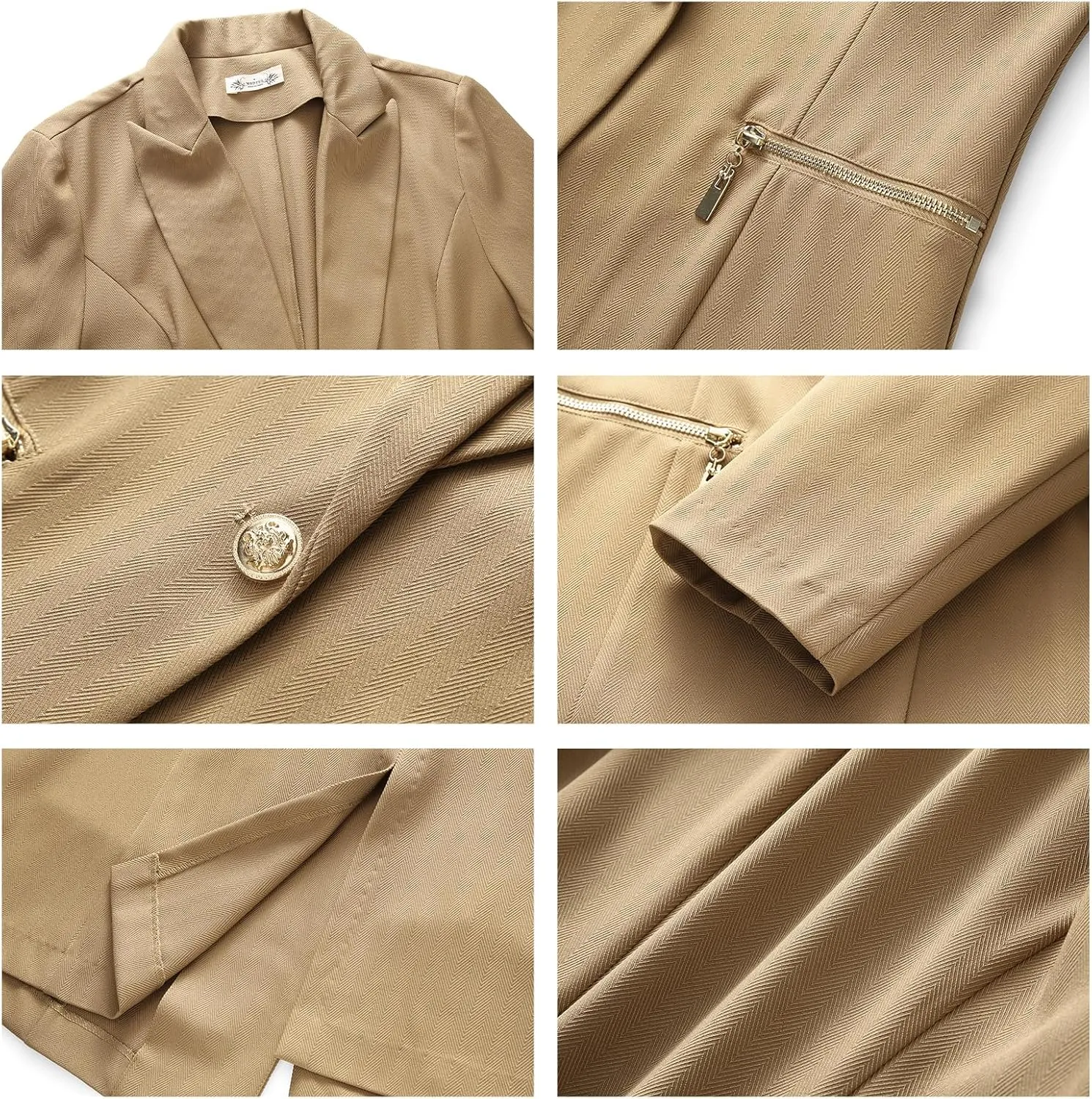 MODFUL Women's Casual Open Front Blazer Jacket for Lady with Notch Lapel Work Office Outfit