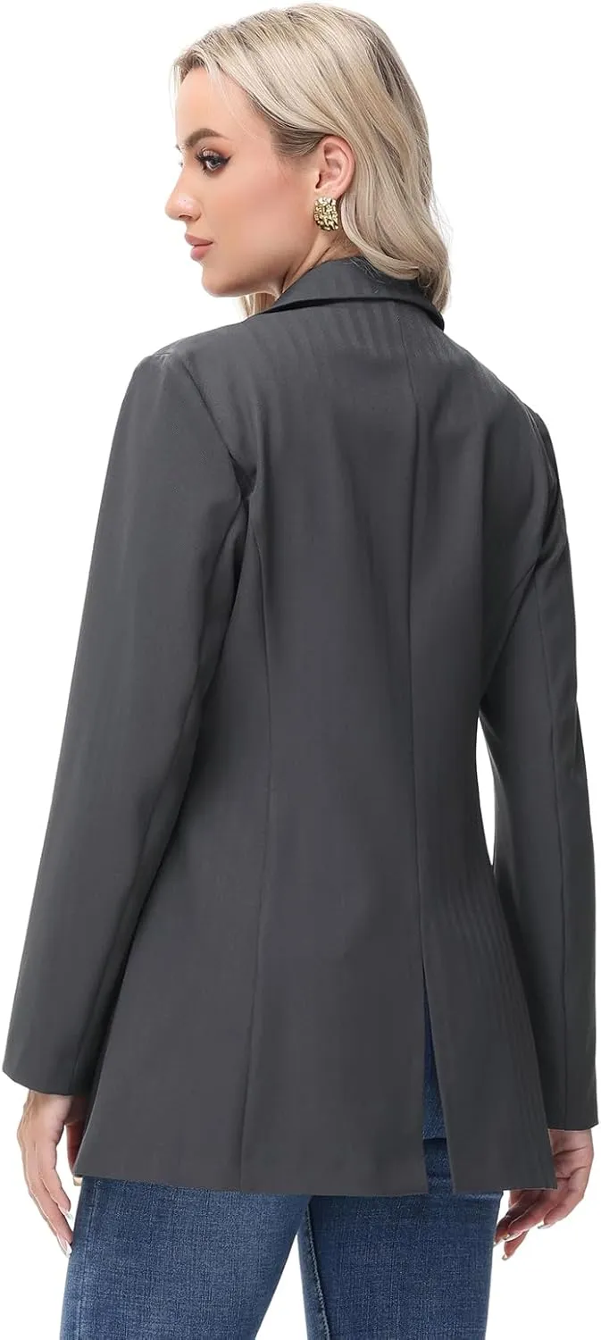 MODFUL Women's Casual Open Front Blazer Jacket for Lady with Notch Lapel Work Office Outfit