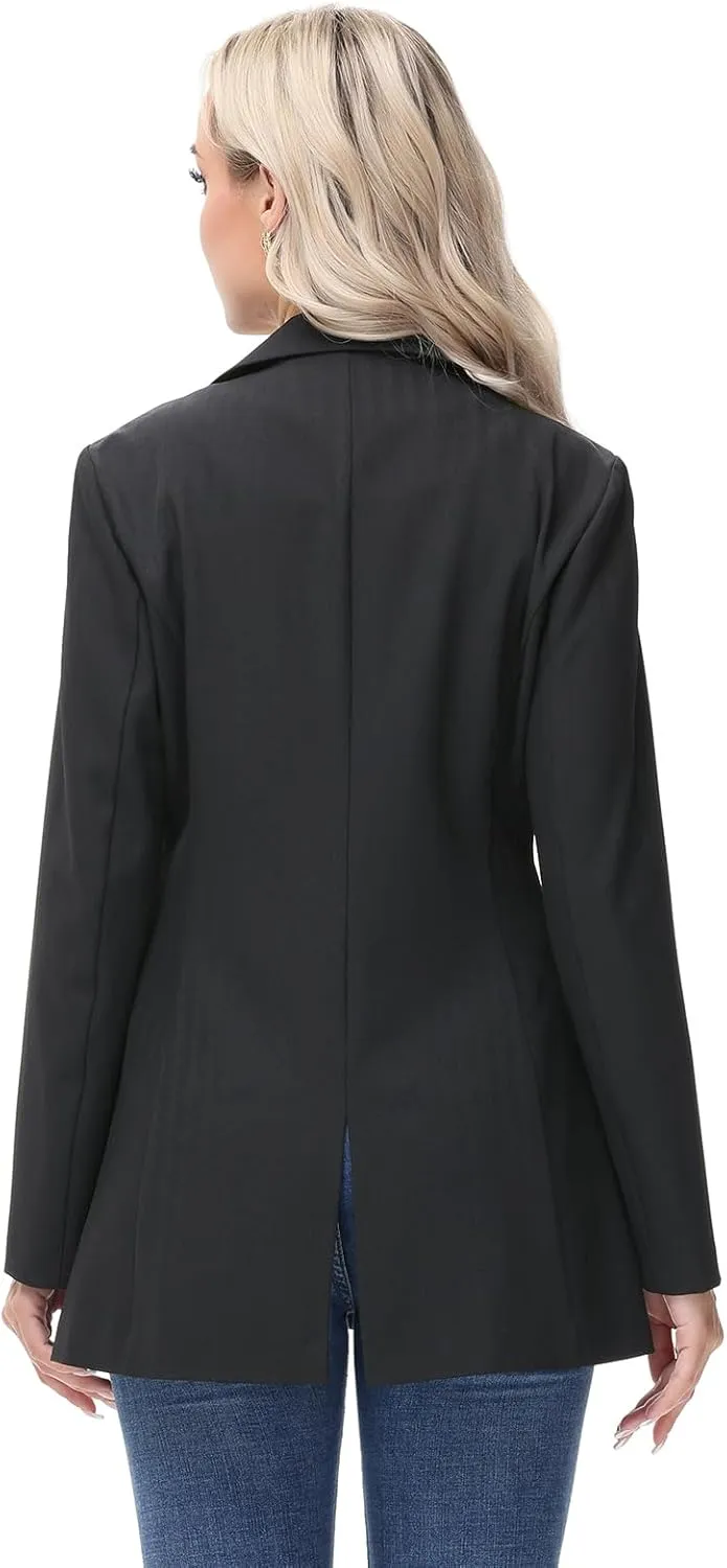 MODFUL Women's Casual Open Front Blazer Jacket for Lady with Notch Lapel Work Office Outfit