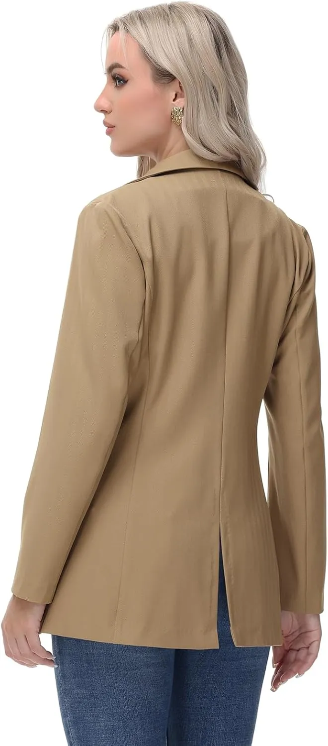 MODFUL Women's Casual Open Front Blazer Jacket for Lady with Notch Lapel Work Office Outfit