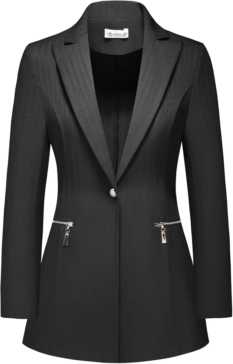 MODFUL Women's Casual Open Front Blazer Jacket for Lady with Notch Lapel Work Office Outfit