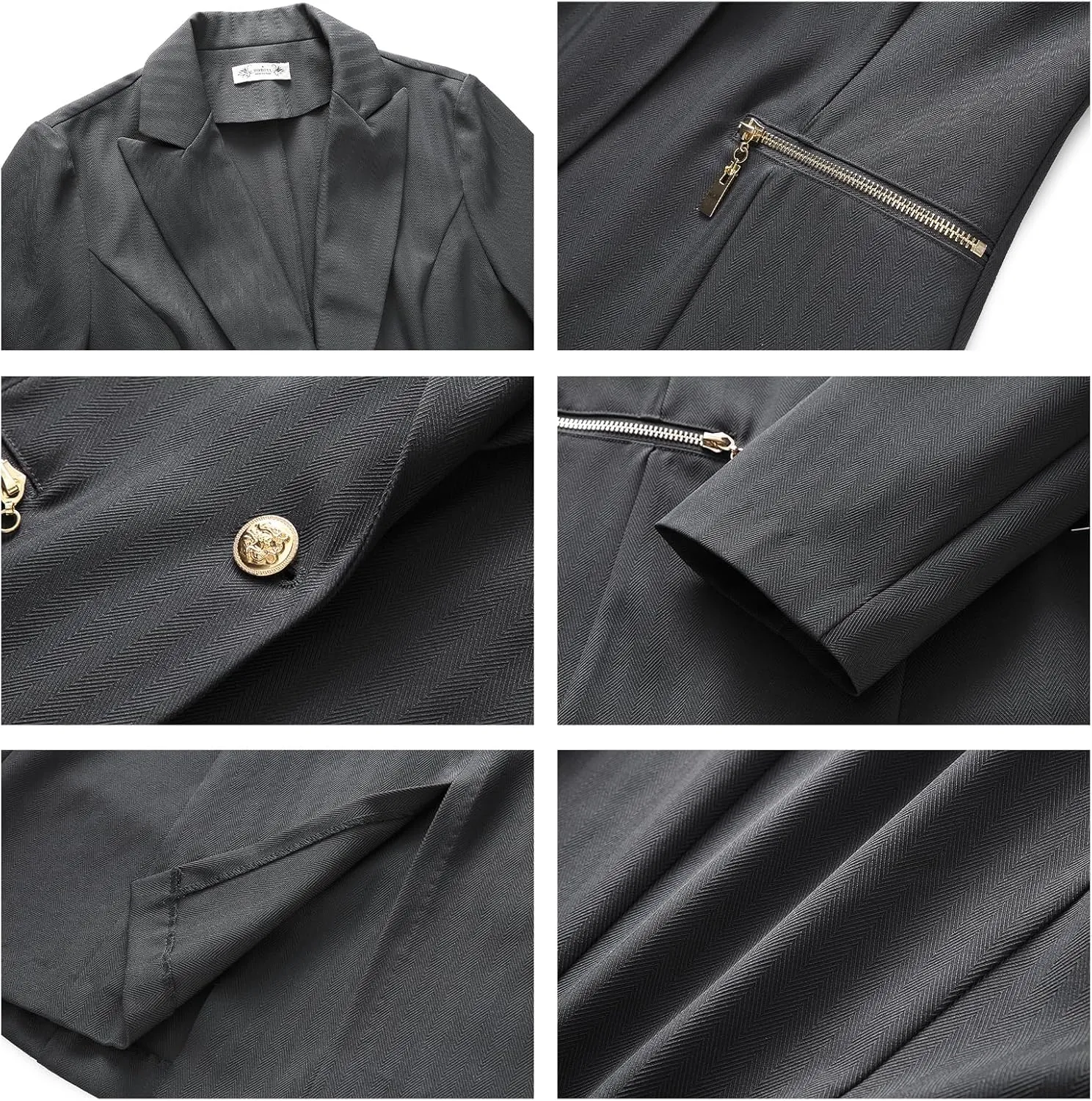 MODFUL Women's Casual Open Front Blazer Jacket for Lady with Notch Lapel Work Office Outfit