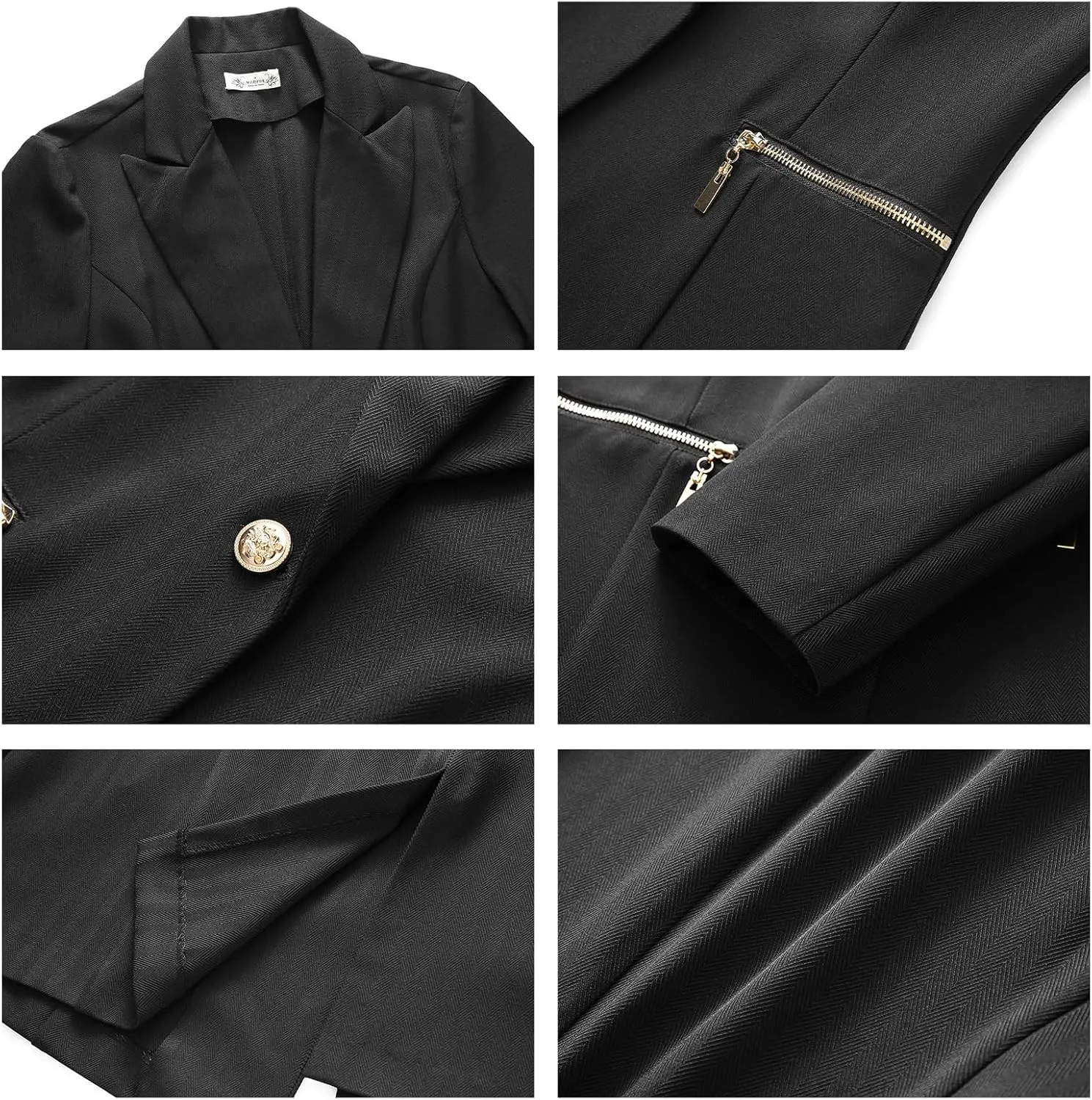 MODFUL Women's Casual Open Front Blazer Jacket for Lady with Notch Lapel Work Office Outfit