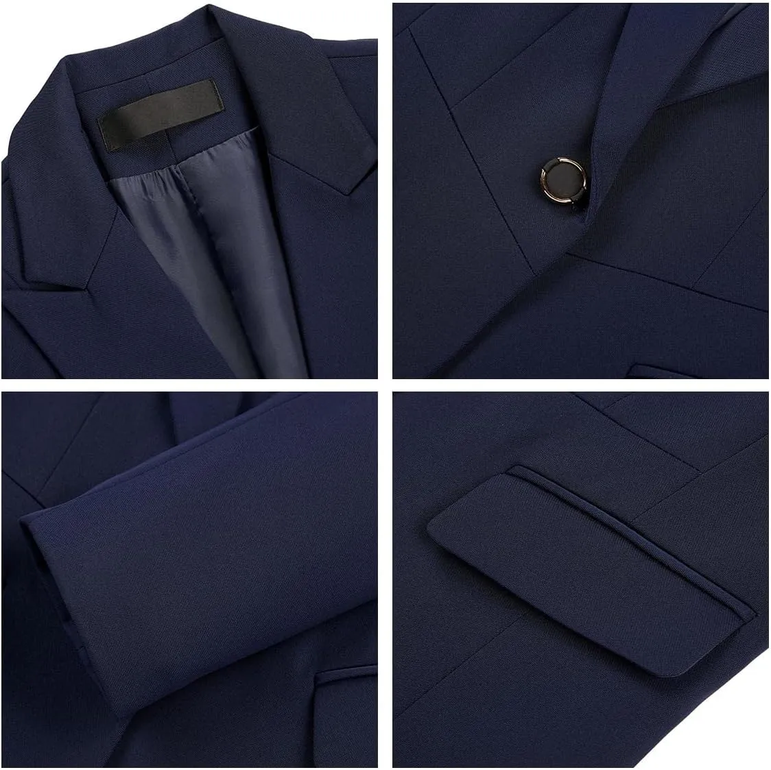 MODFUL Women's Formal Business Blazer One Button Long Sleeve Suit Jacket for Lady with Notch Lapel Work Office