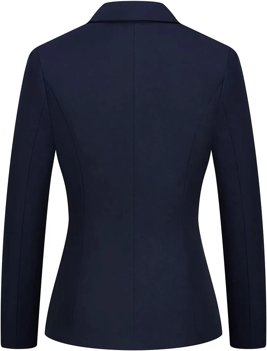 MODFUL Women's Formal Business Blazer One Button Long Sleeve Suit Jacket for Lady with Notch Lapel Work Office