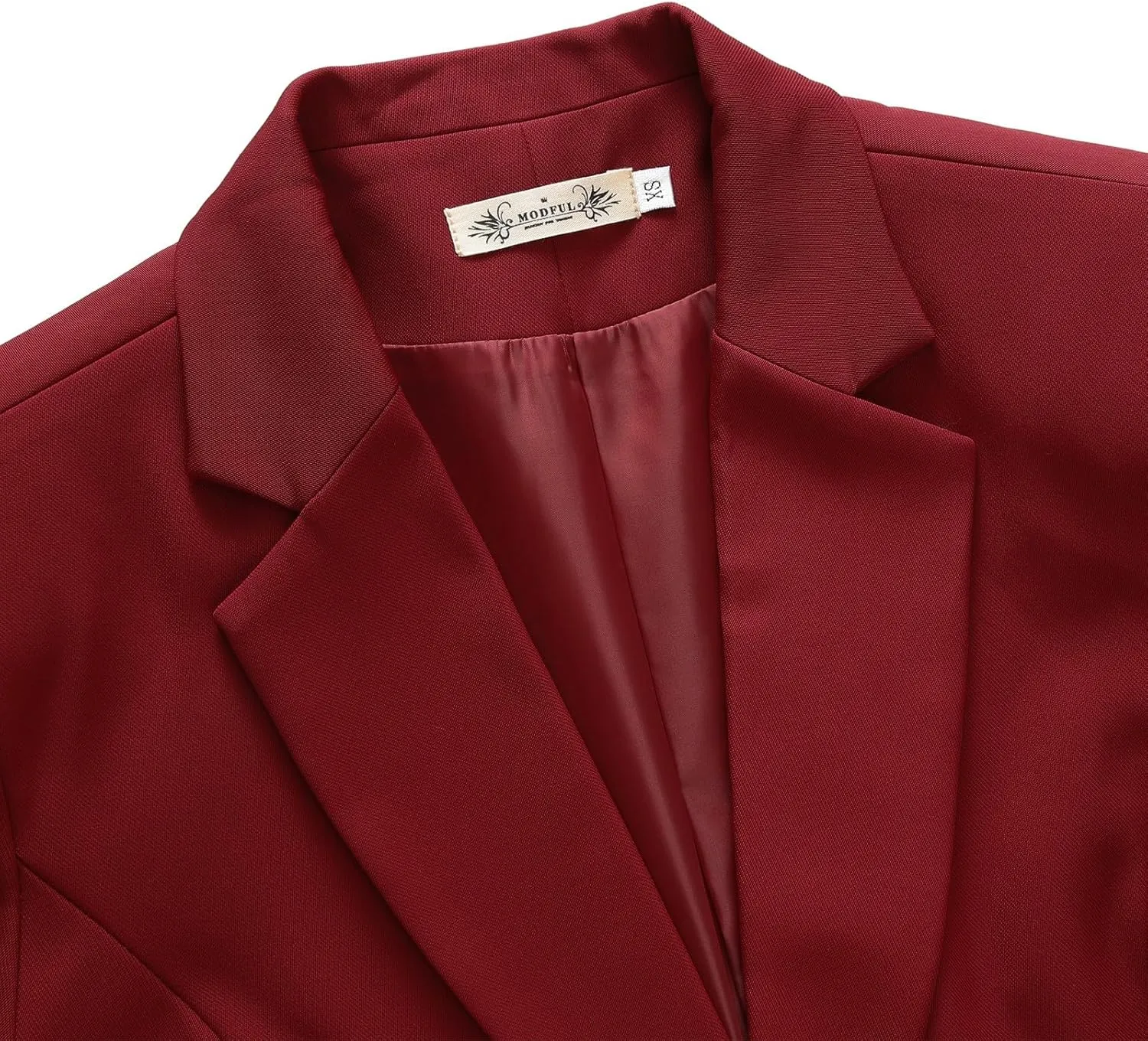 MODFUL Women's Formal Business Blazer One Button Long Sleeve Suit Jacket for Lady with Notch Lapel Work Office