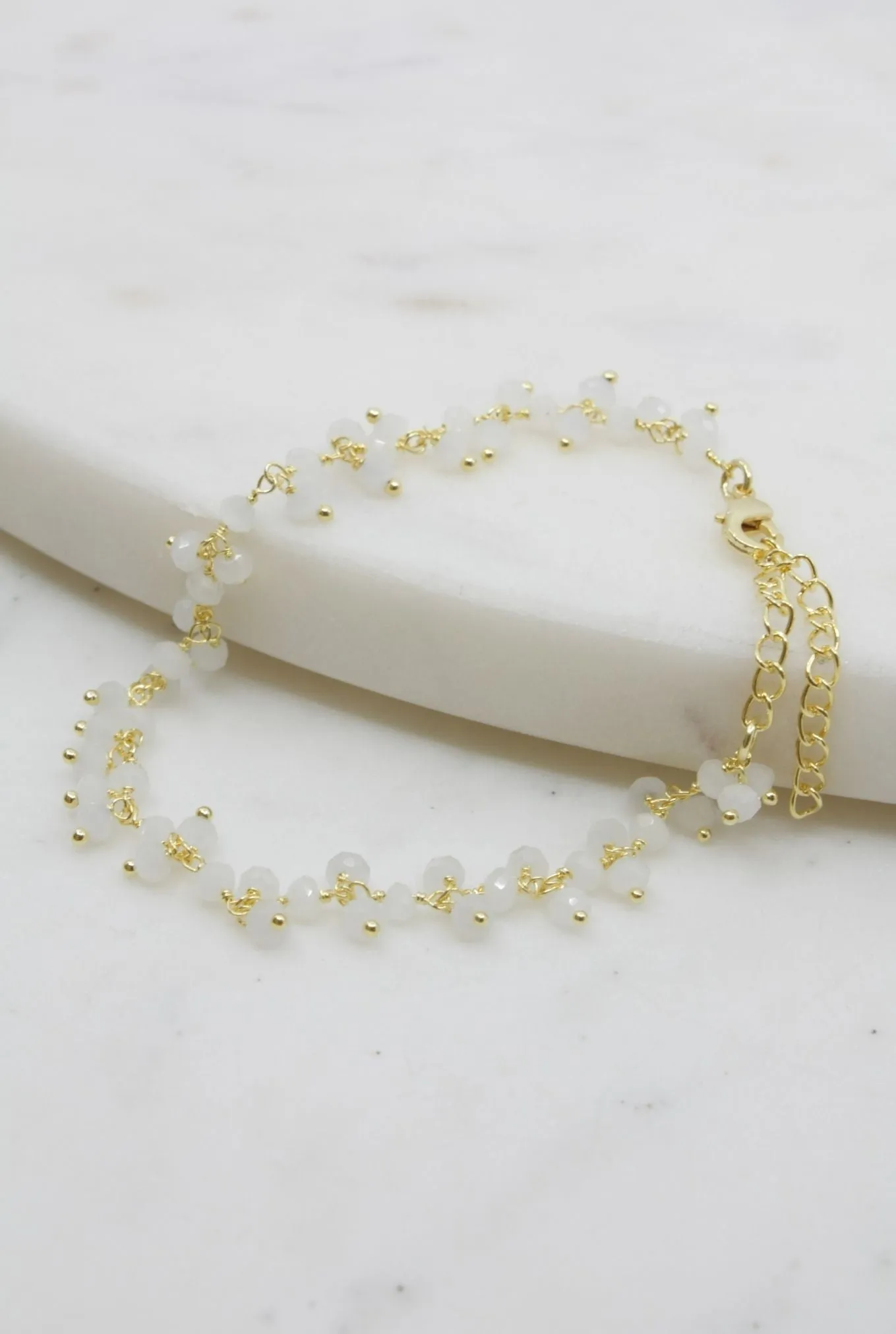 Moonstone Cluster Bracelet