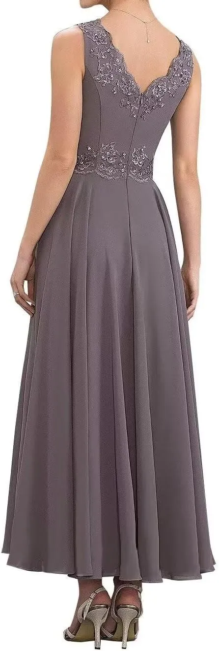 Mother of The Bride Dresses 2 Piece Plus Size Evening Formal Dress Set Lace Wedding Guest Groom Dress with Jacket