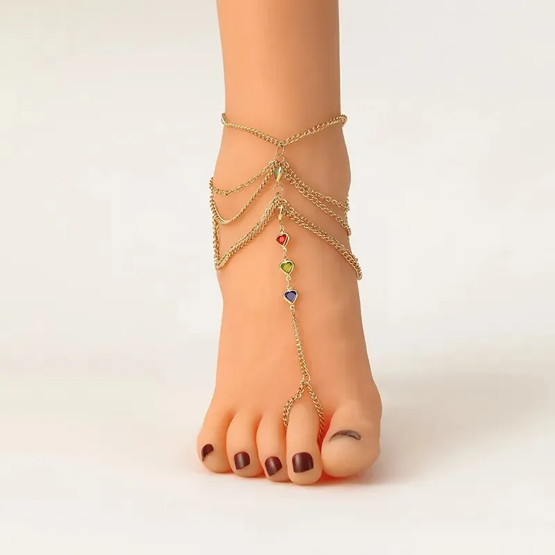 Multi-layer Fashion Chain Anklet Bracelets