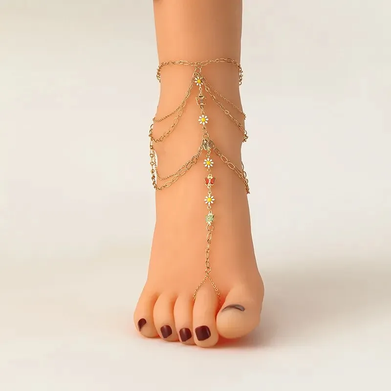 Multi-layer Fashion Chain Anklet Bracelets