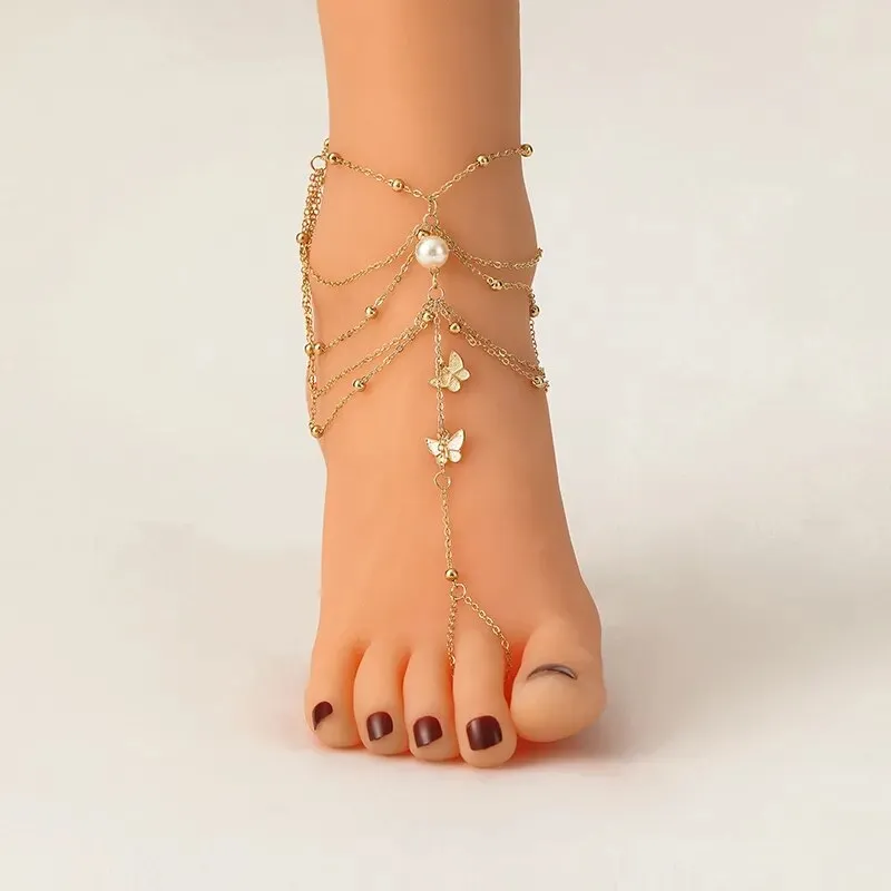 Multi-layer Fashion Chain Anklet Bracelets