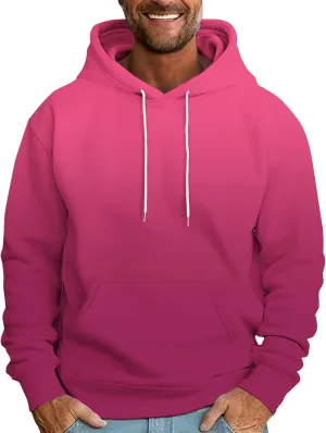 Muscularfit Mens Hooded Sweatshirt Drawstring Long Sleeve Gradient Color Casual Pullover Shirt Gym Athletic Oversized Hoodie