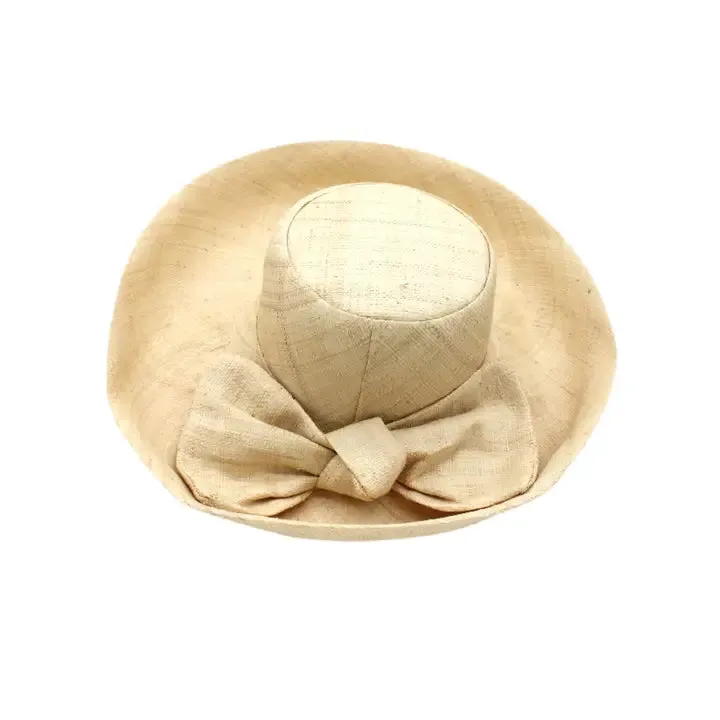 Natural 5" Wide Brim Straw Hat with Bow