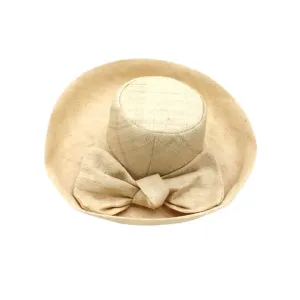 Natural 5" Wide Brim Straw Hat with Bow
