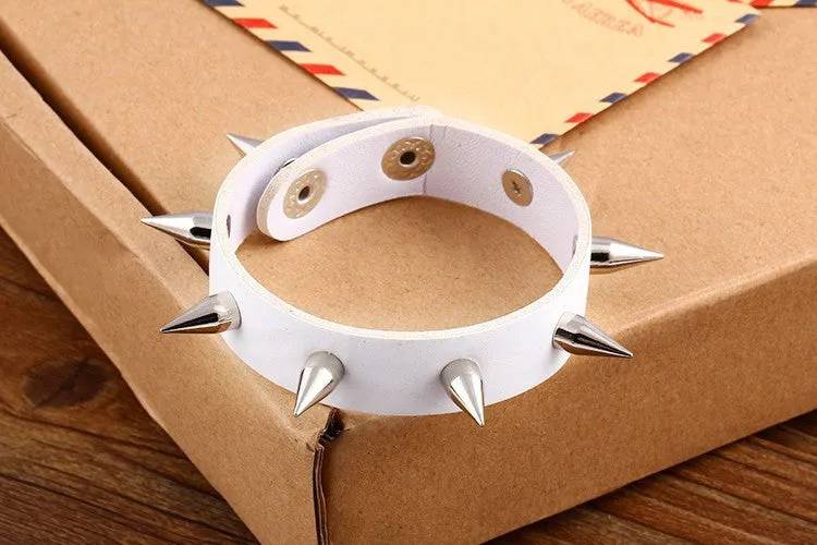 New Design hot Fashion Personality Hip-hop hippie punk rock Rivets Men Leather Bracelet jewelry