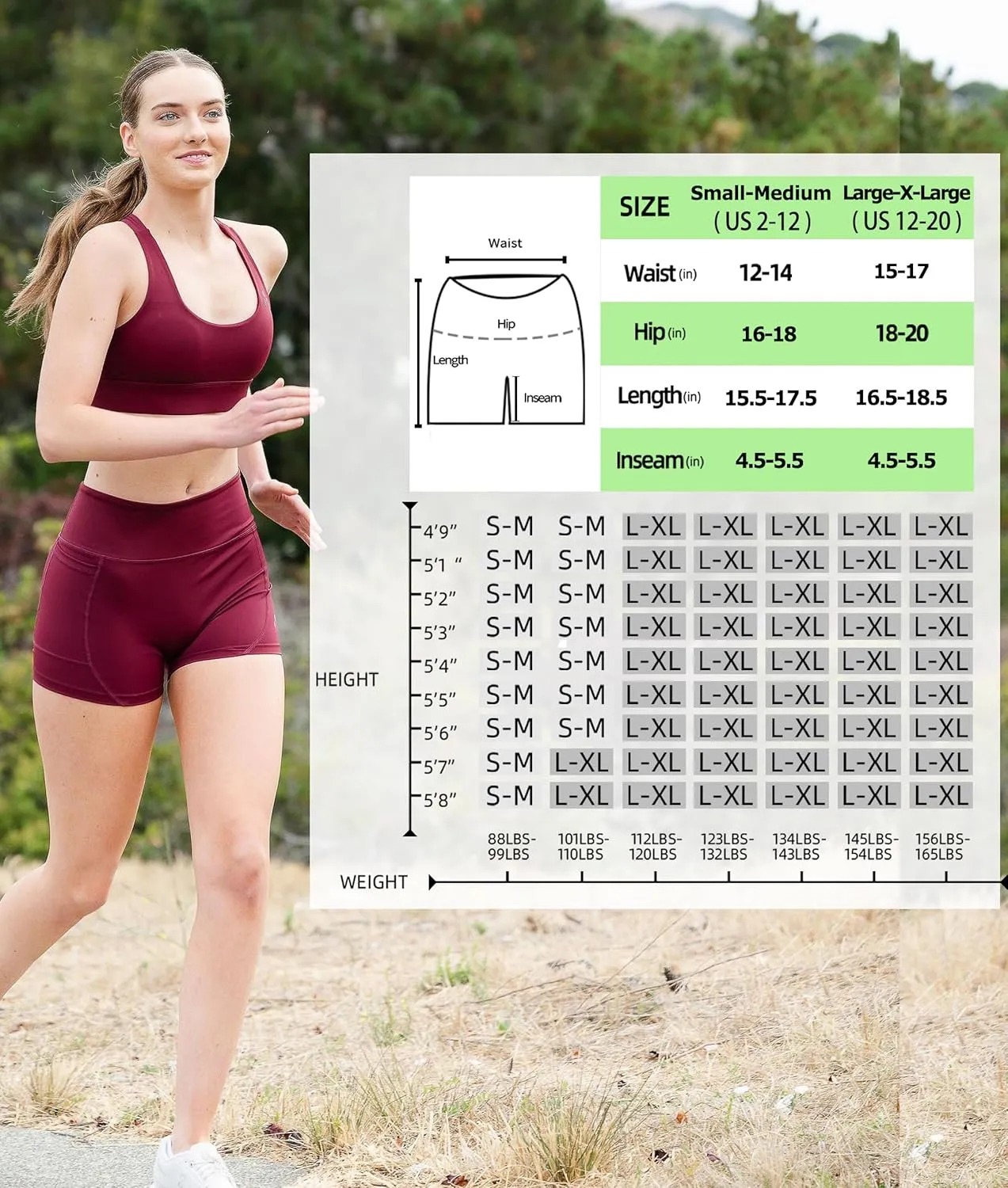 NEW YOUNG Biker Shorts with Pockets for Women High Waisted Tummy Control-5/8 Womens Bike Shorts for Workout Yoga