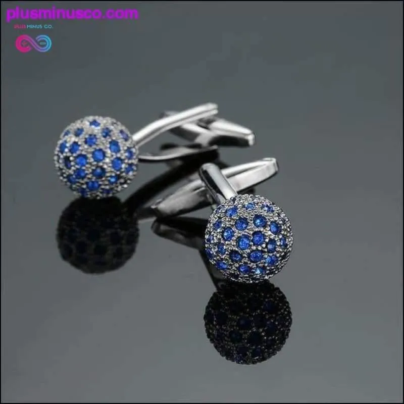 Novelty Luxury Blue white Cufflinks for Mens Brand High