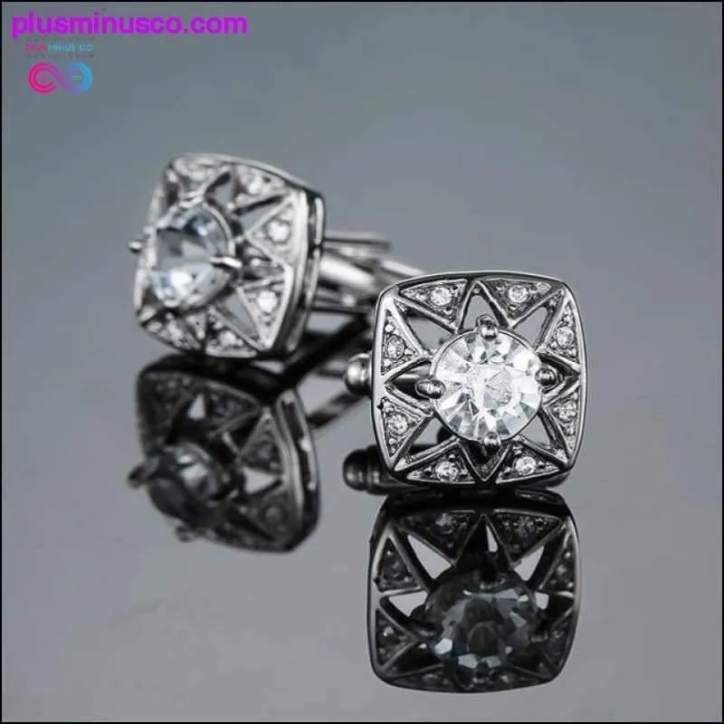 Novelty Luxury Blue white Cufflinks for Mens Brand High
