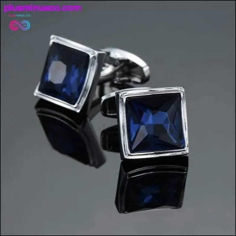 Novelty Luxury Blue white Cufflinks for Mens Brand High