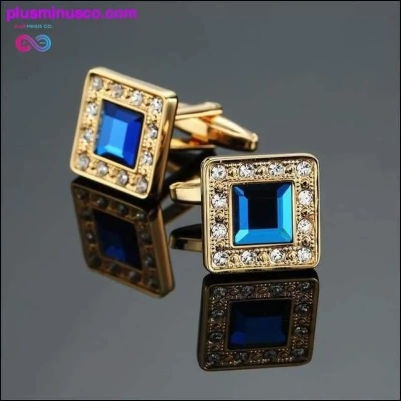 Novelty Luxury Blue white Cufflinks for Mens Brand High