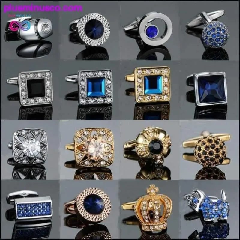Novelty Luxury Blue white Cufflinks for Mens Brand High