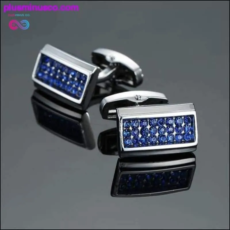 Novelty Luxury Blue white Cufflinks for Mens Brand High