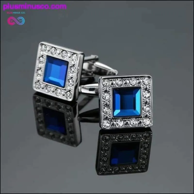 Novelty Luxury Blue white Cufflinks for Mens Brand High